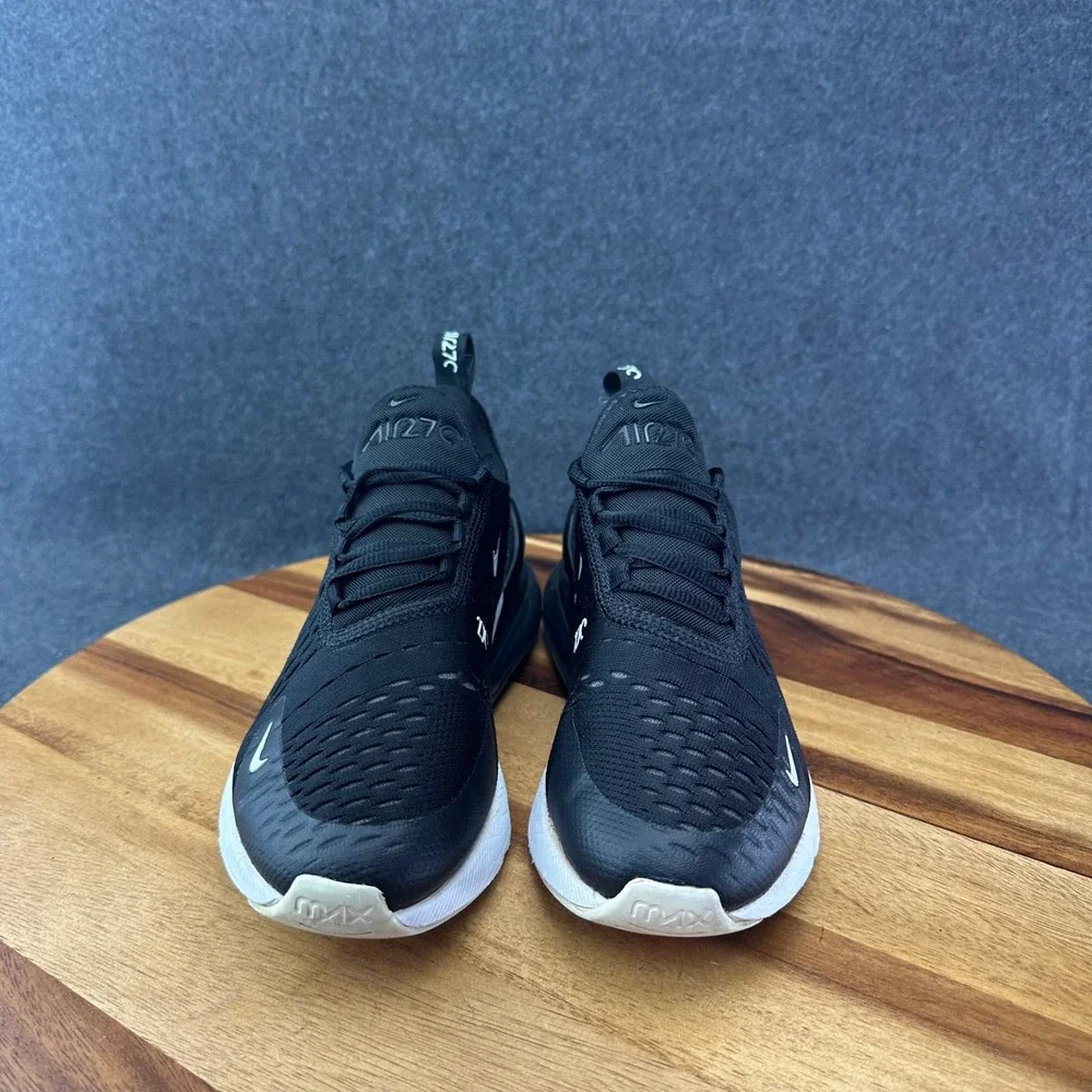 Nike Air Max 270 Shoes Kids 4.5Y Womens 6 Black Mesh Low Top Sneakers 943345-001